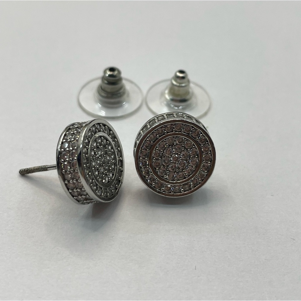 Round Austrian Crystal Earrings unisex - Picture 10 of 12